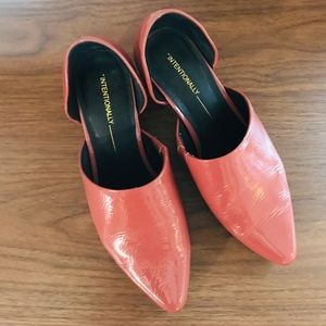 Intentionally Blank Perf-Hi Mauve Patent Heels